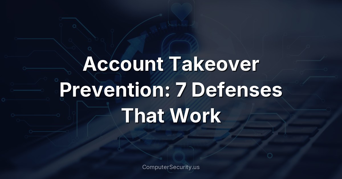 Account Takeover Prevention: 7 Defenses That Work
