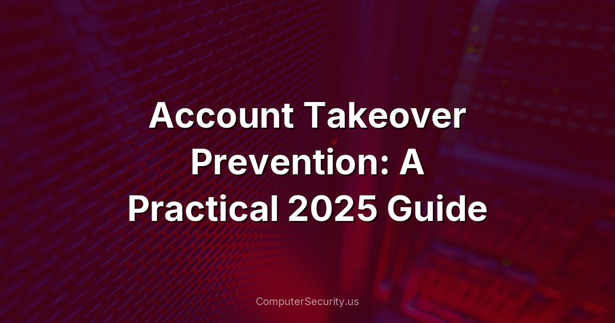 Account Takeover Prevention: A Practical 2025 Guide