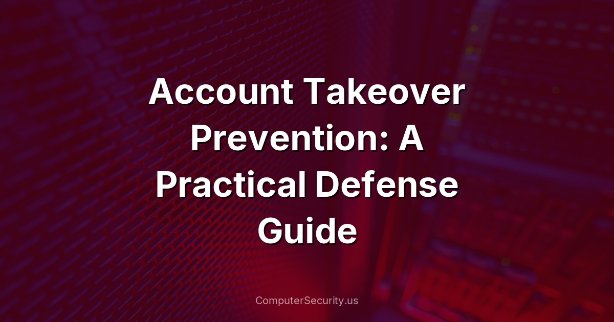 Account Takeover Prevention: A Practical Defense Guide