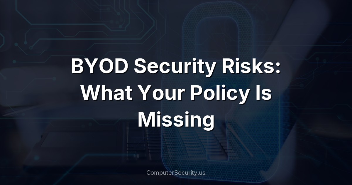 BYOD Security Risks: What Your Policy Is Missing