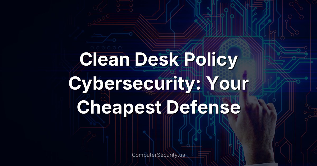 Clean Desk Policy Cybersecurity: Your Cheapest Defense