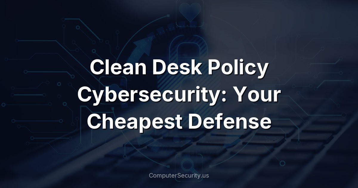 Clean Desk Policy Cybersecurity: Your Cheapest Defense