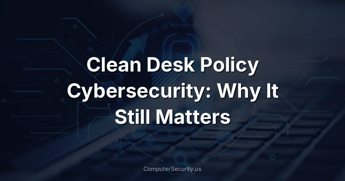 Clean Desk Policy Cybersecurity: Why It Still Matters