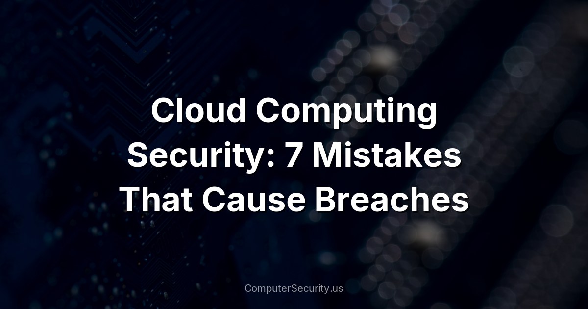 Cloud Computing Security: 7 Mistakes That Cause Breaches