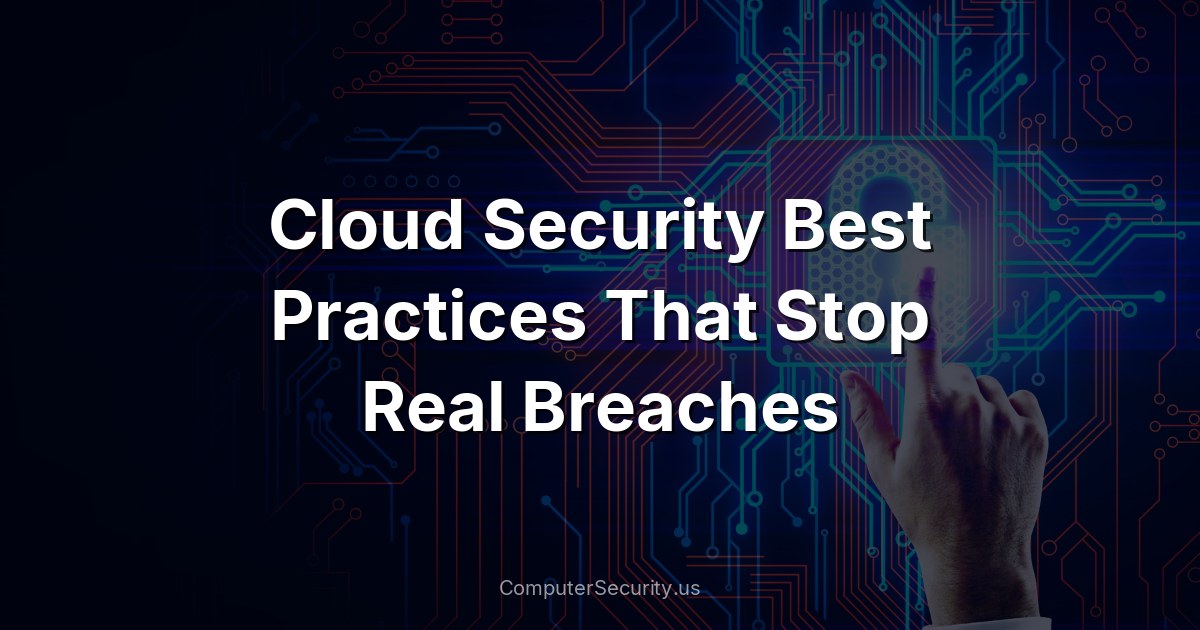 Cloud Security Best Practices That Stop Real Breaches