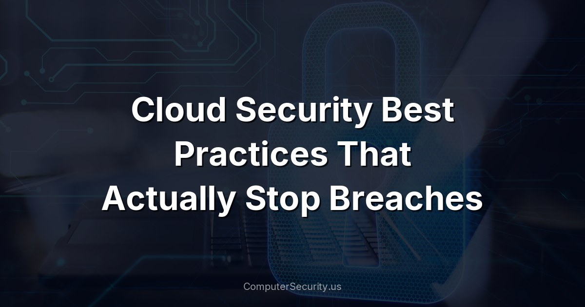 Cloud Security Best Practices That Actually Stop Breaches