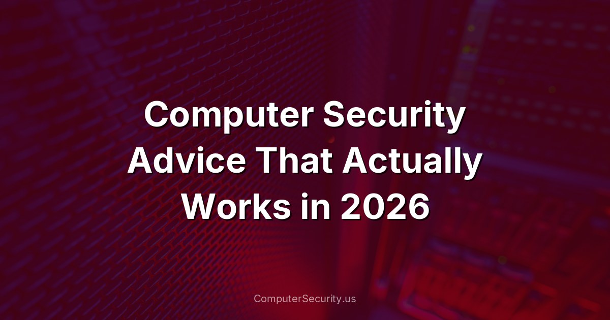 Computer Security Advice That Actually Works in 2026