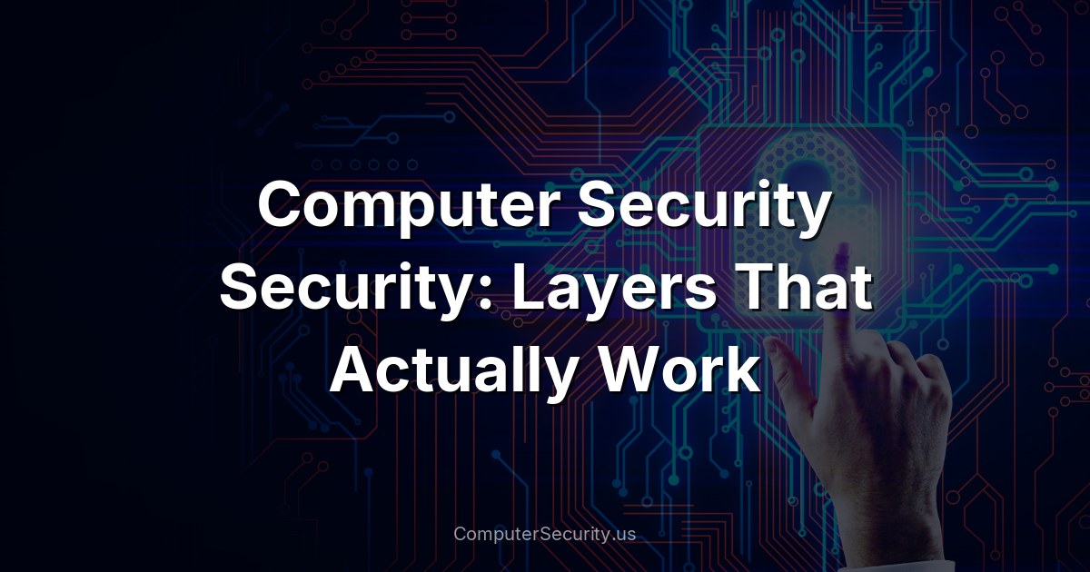 Computer Security Security: Layers That Actually Work