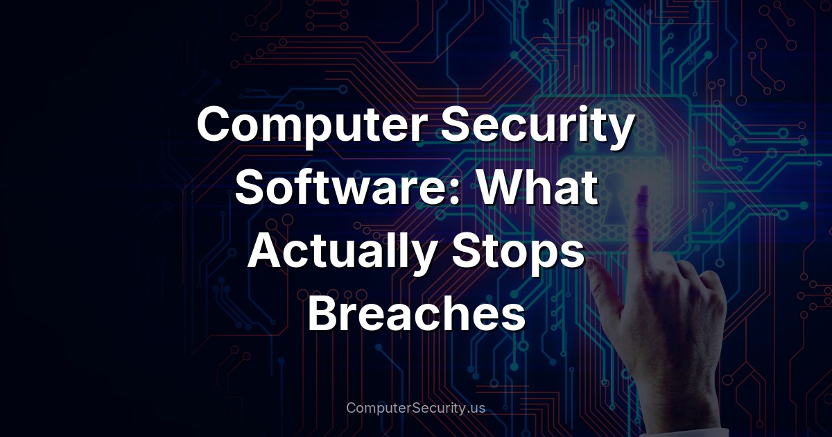 Computer Security Software: What Actually Stops Breaches