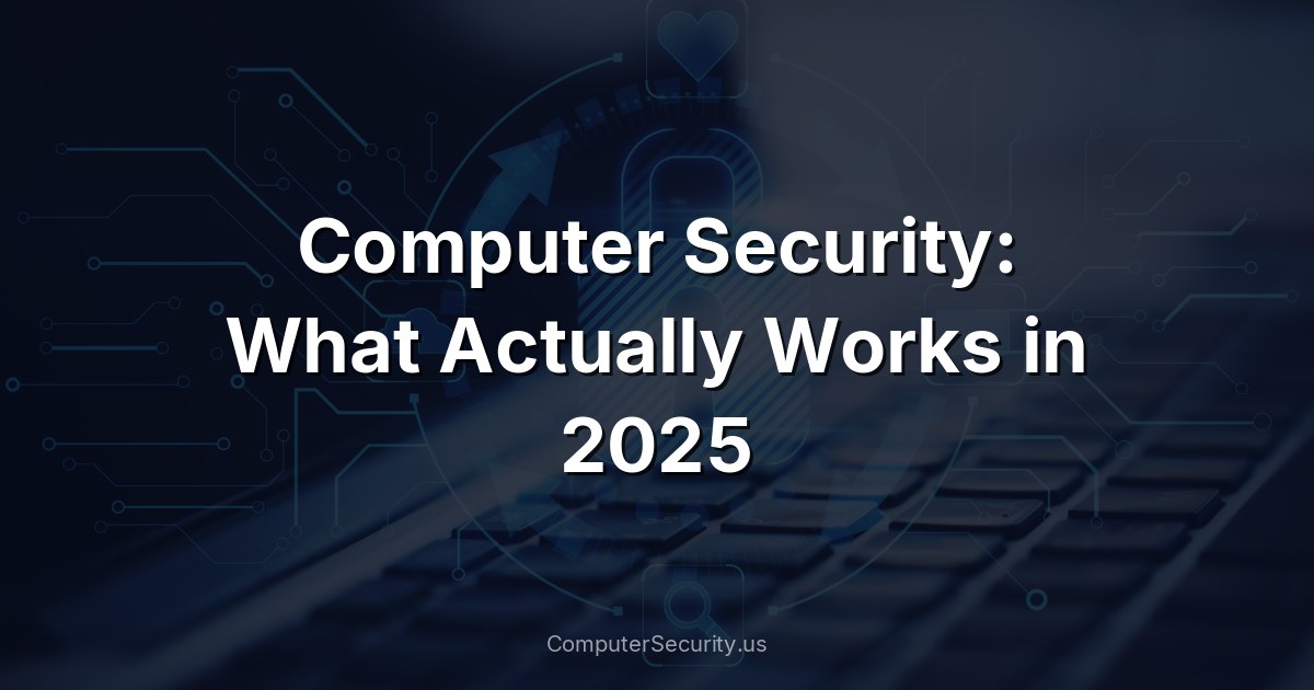 Computer Security: What Actually Works in 2025
