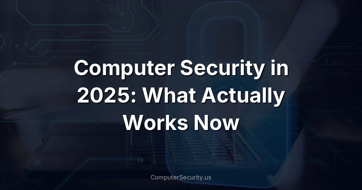 Computer Security in 2025: What Actually Works Now