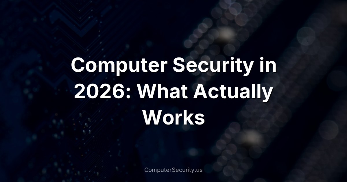 Computer Security in 2026: What Actually Works