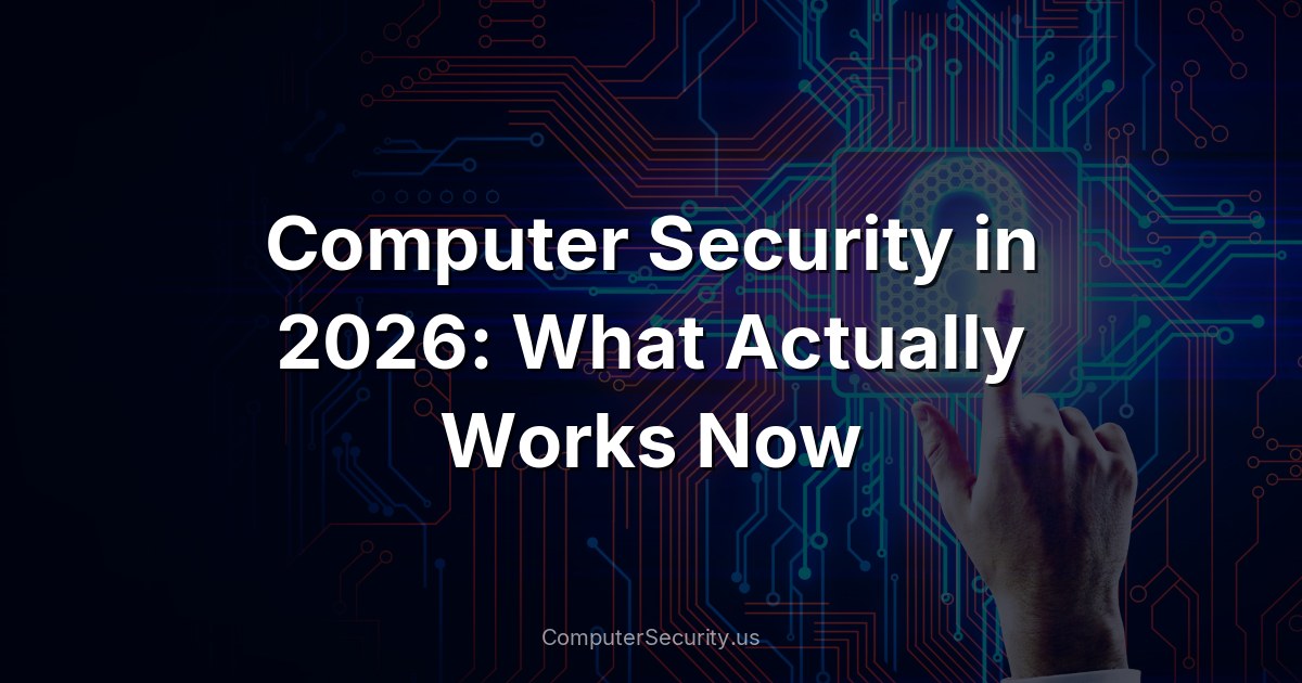 Computer Security in 2026: What Actually Works Now