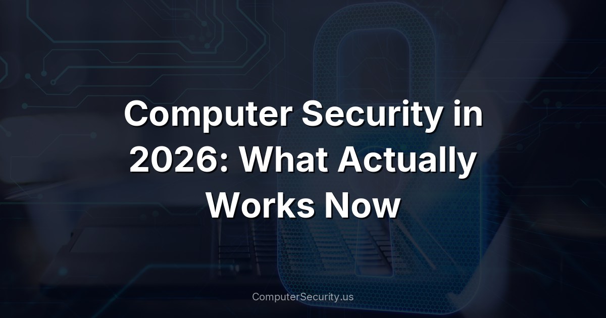 Computer Security in 2026: What Actually Works Now