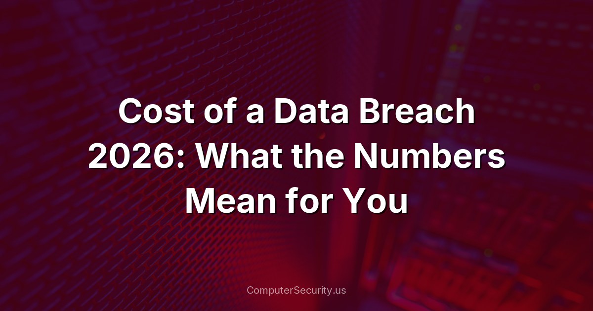 Cost of a Data Breach 2026: What the Numbers Mean for You