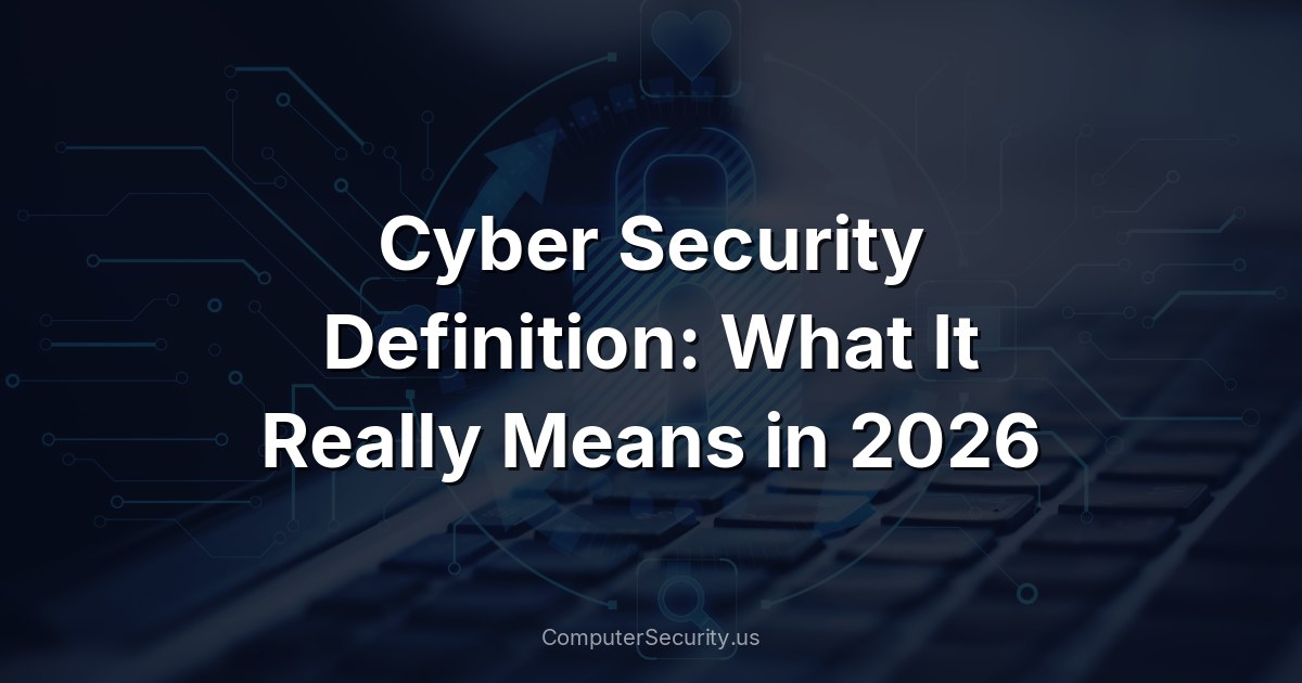 Cyber Security Definition: What It Really Means in 2026