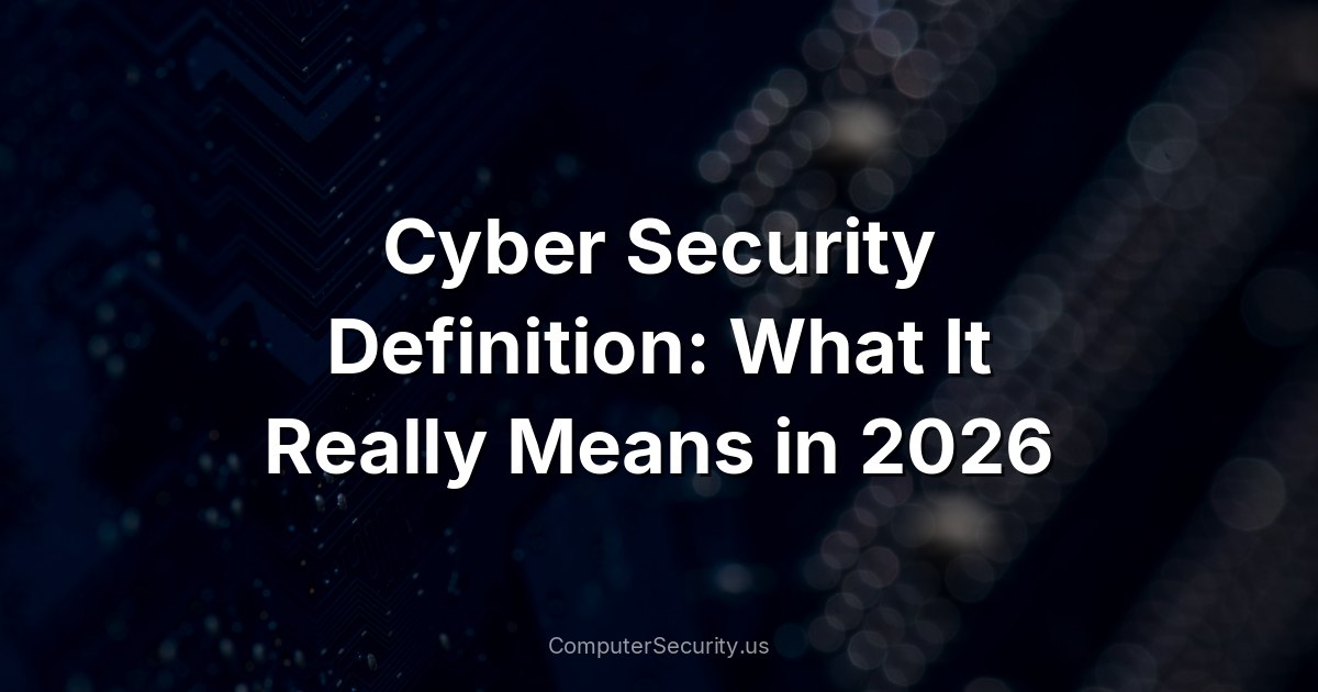 Cyber Security Definition: What It Really Means in 2026