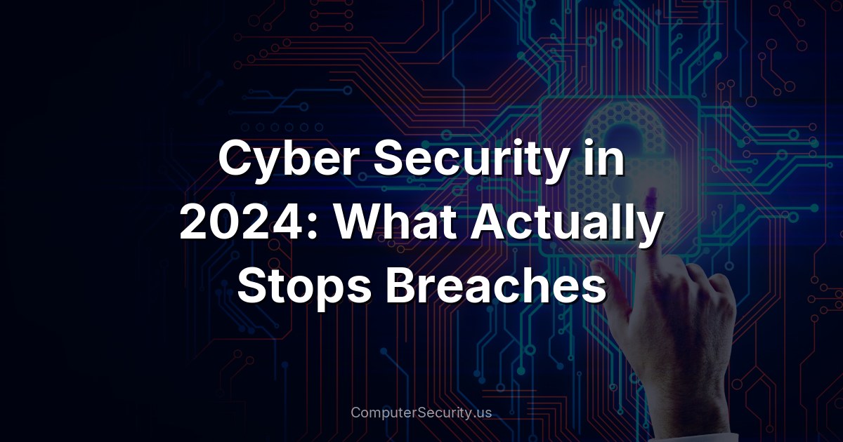 Cyber Security in 2024: What Actually Stops Breaches