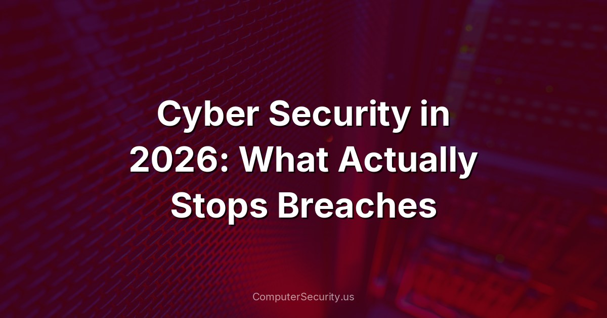 Cyber Security in 2026: What Actually Stops Breaches
