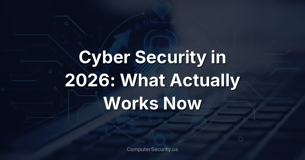 Cyber Security in 2026: What Actually Works Now