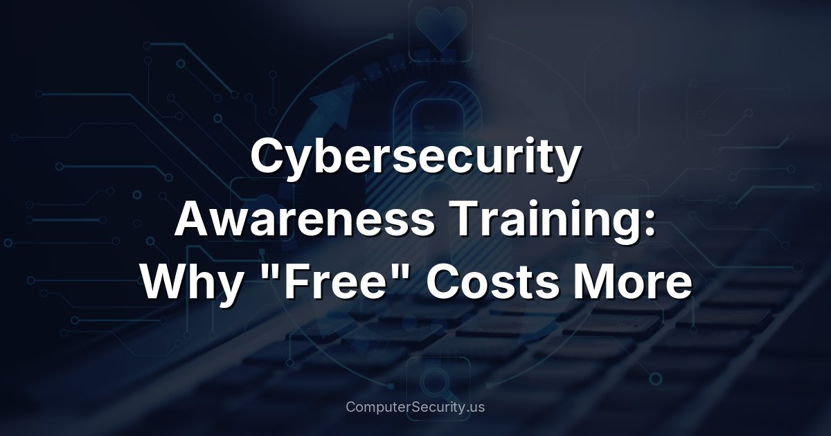 Cybersecurity Awareness Training: Why "Free" Costs More