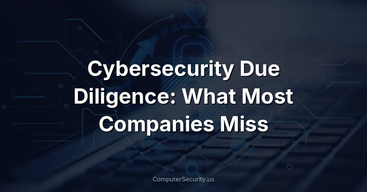 Cybersecurity Due Diligence: What Most Companies Miss