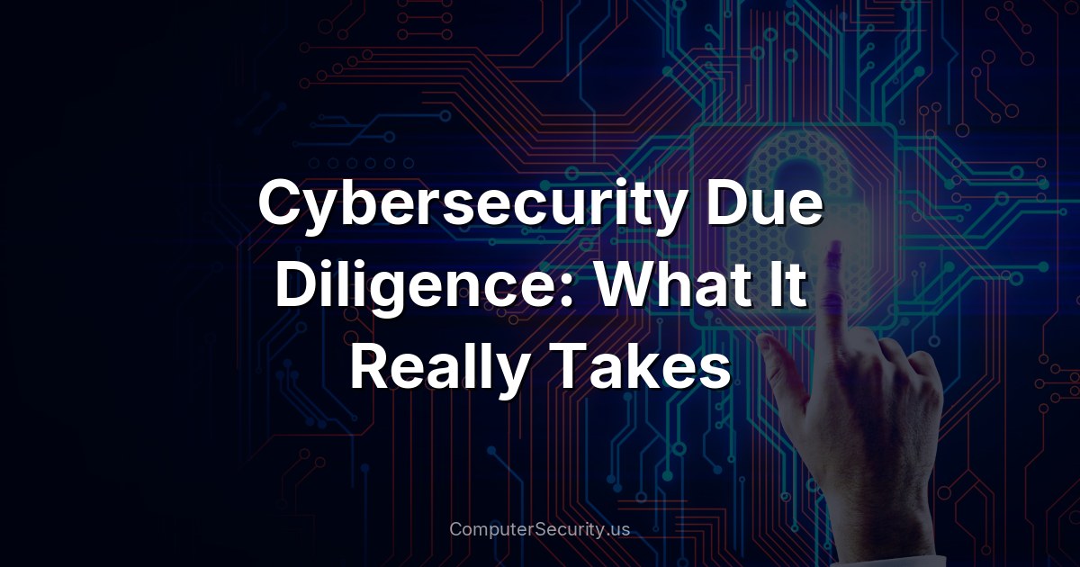 Cybersecurity Due Diligence: What It Really Takes