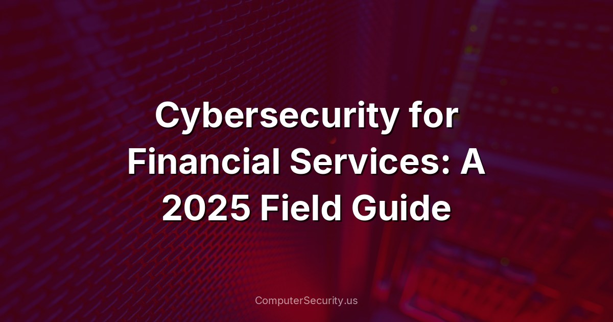 Cybersecurity for Financial Services: A 2025 Field Guide