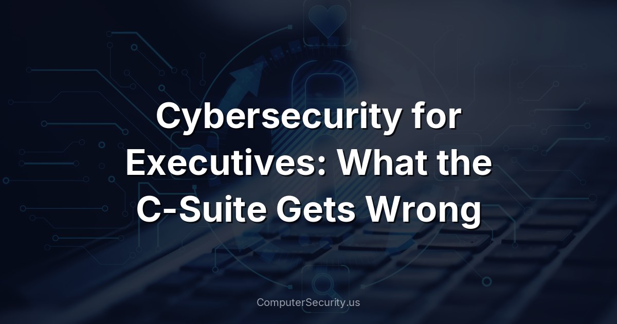 Cybersecurity for Executives: What the C-Suite Gets Wrong