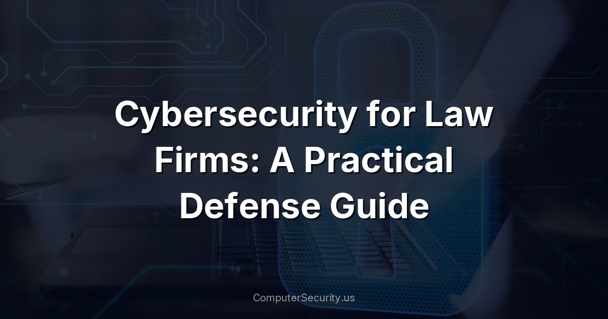 Cybersecurity for Law Firms: A Practical Defense Guide