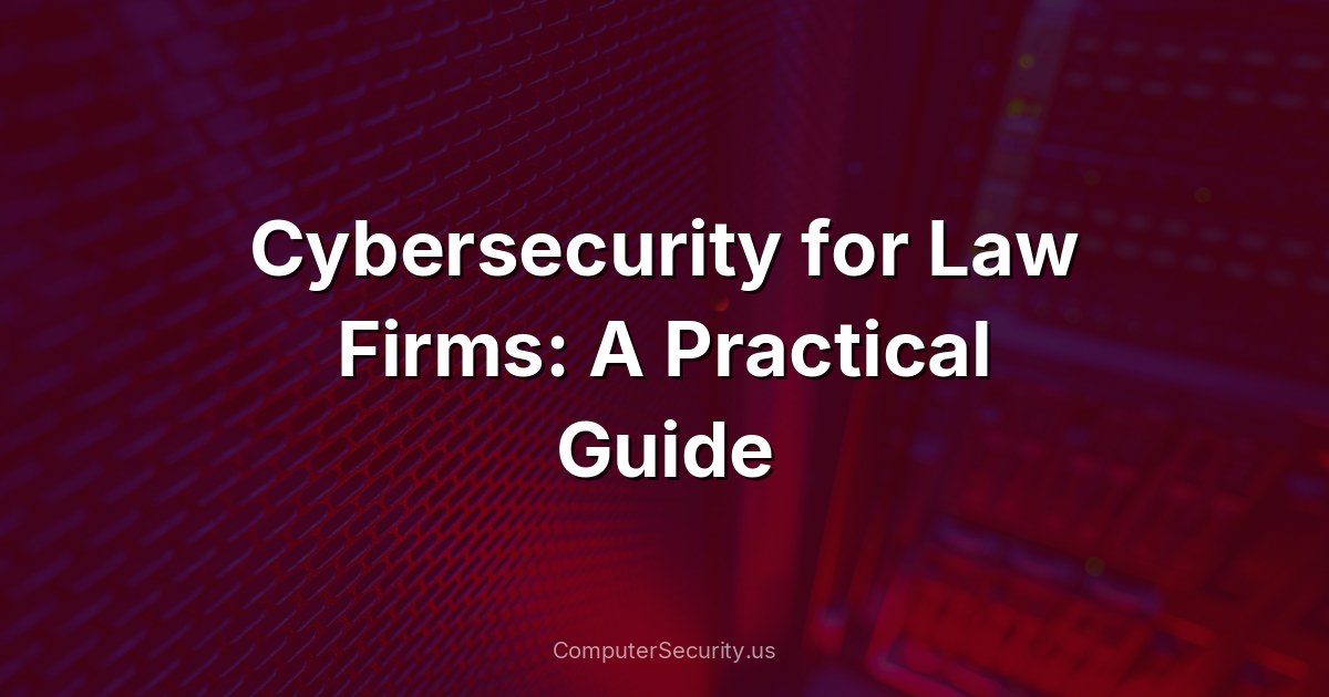 Cybersecurity for Law Firms: A Practical Guide