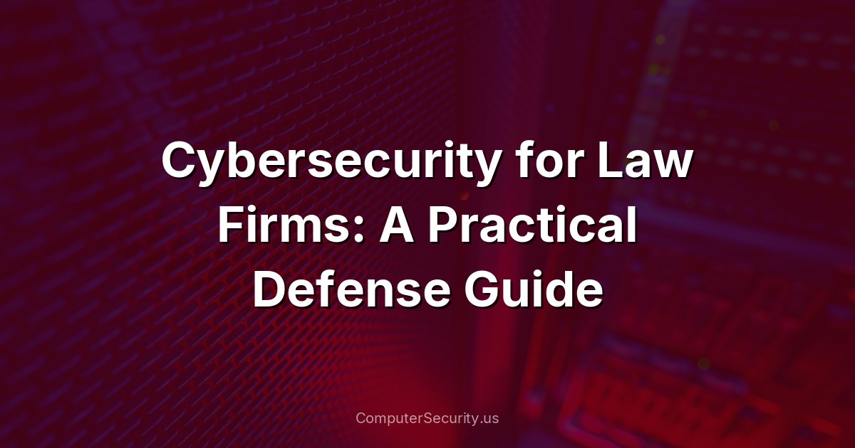 Cybersecurity for Law Firms: A Practical Defense Guide