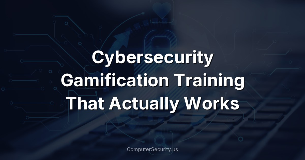 Cybersecurity Gamification Training That Actually Works