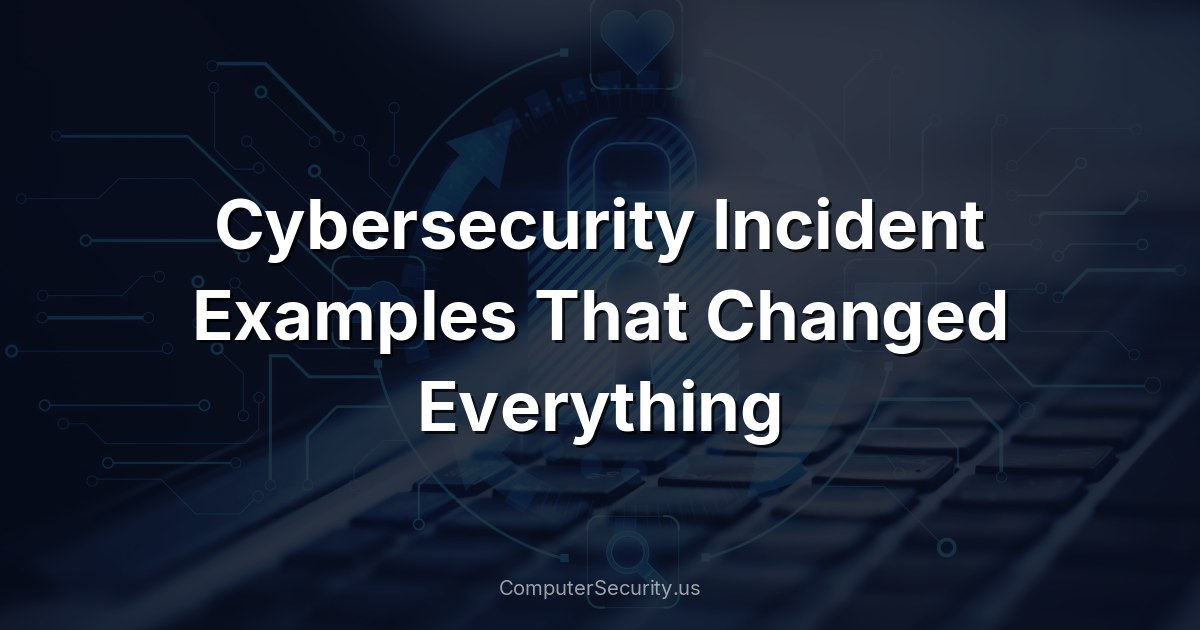 Cybersecurity Incident Examples That Changed Everything