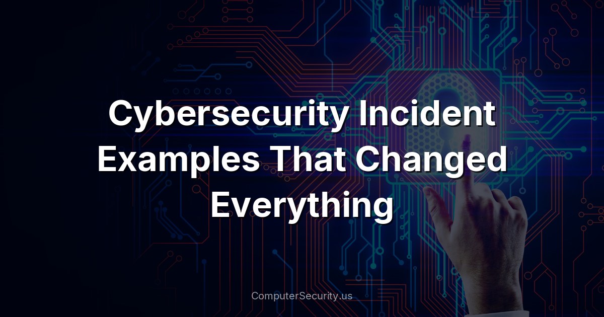 Cybersecurity Incident Examples That Changed Everything