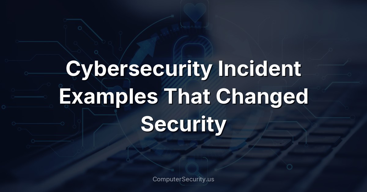 Cybersecurity Incident Examples That Changed Security