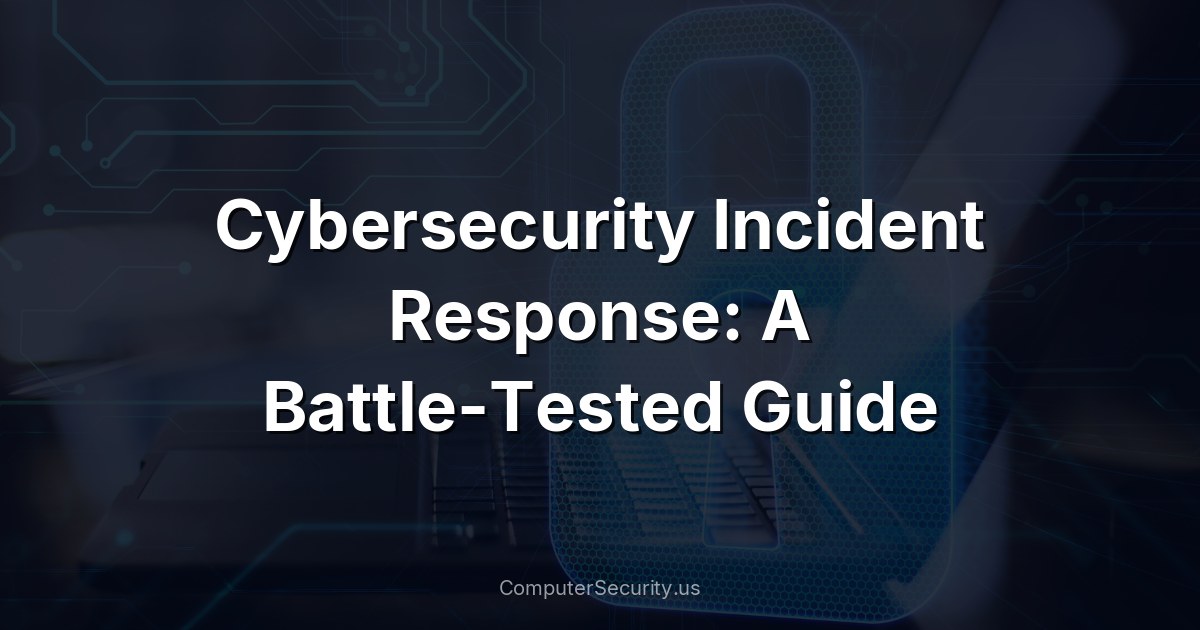 Cybersecurity Incident Response: A Battle-Tested Guide