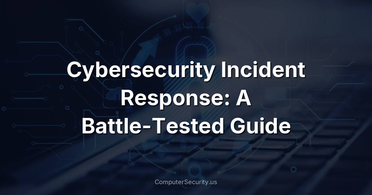 Cybersecurity Incident Response: A Battle-Tested Guide