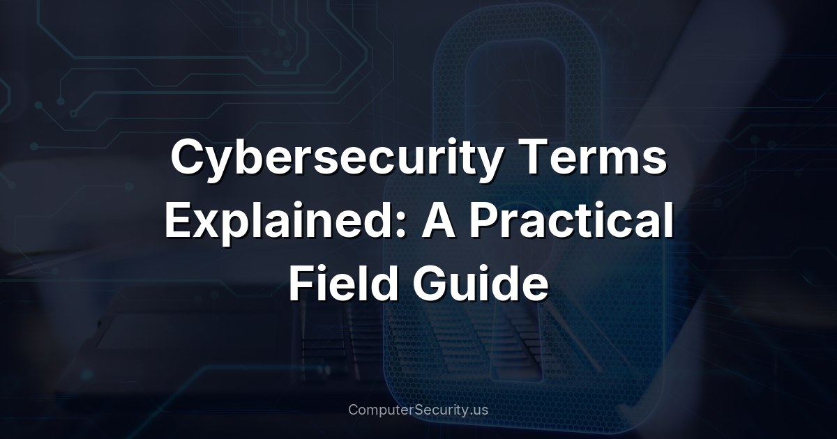 Cybersecurity Terms Explained: A Practical Field Guide