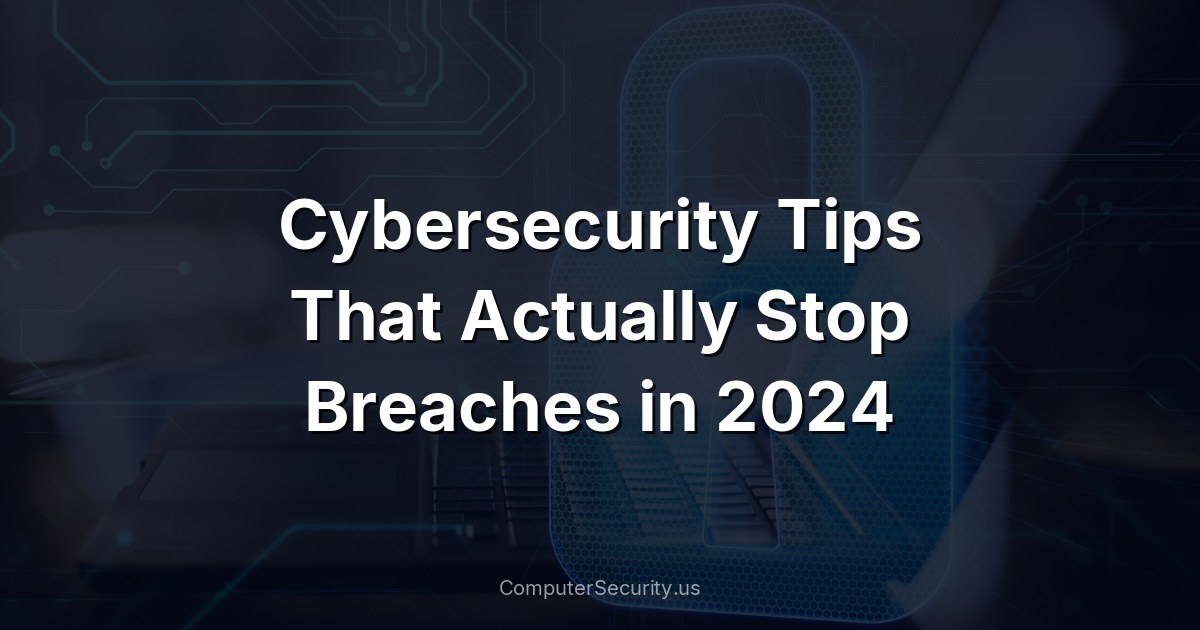 Cybersecurity Tips That Actually Stop Breaches in 2024