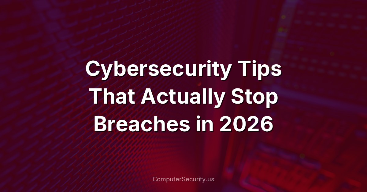 Cybersecurity Tips That Actually Stop Breaches in 2026