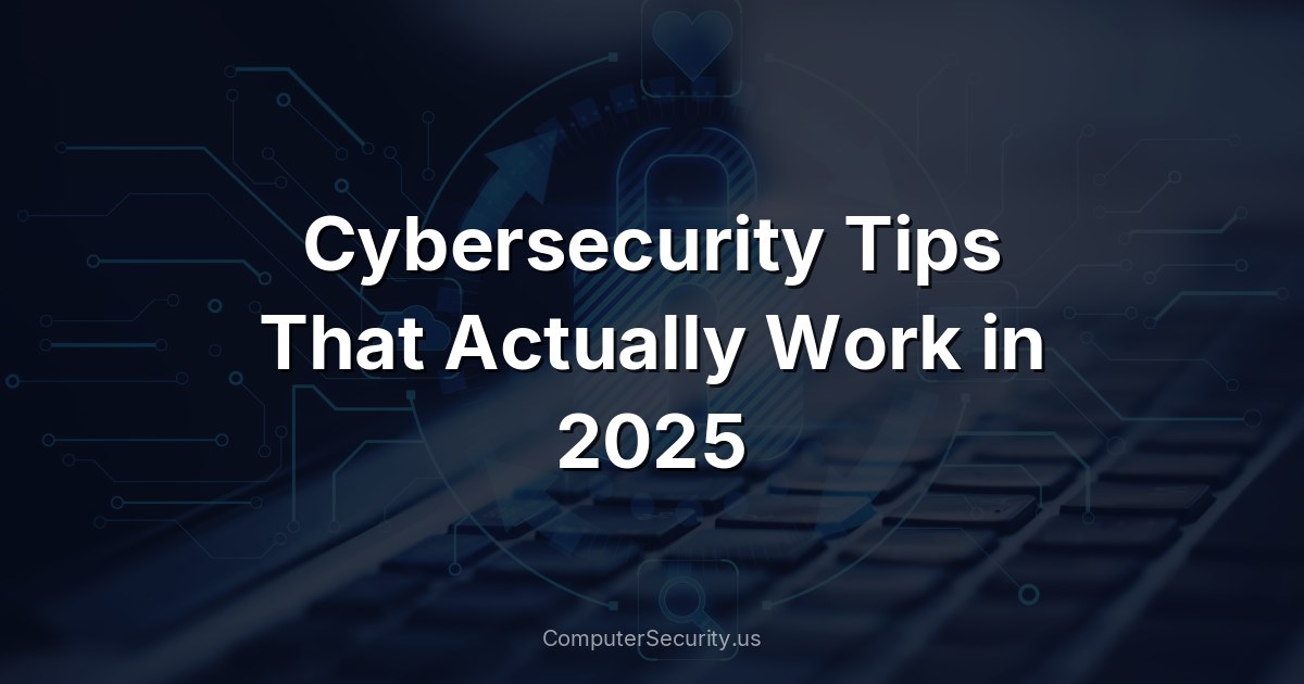 Cybersecurity Tips That Actually Work in 2025