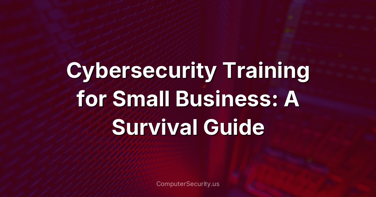 Cybersecurity Training for Small Business: A Survival Guide