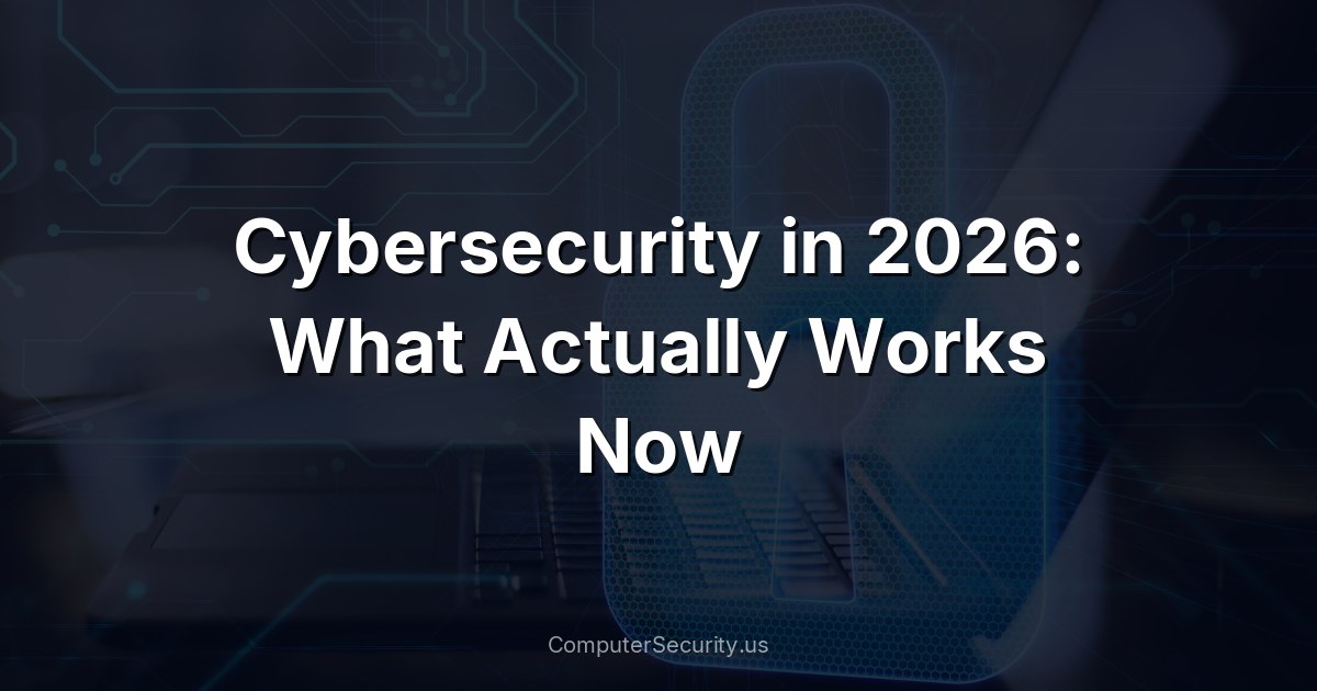 Cybersecurity in 2026: What Actually Works Now