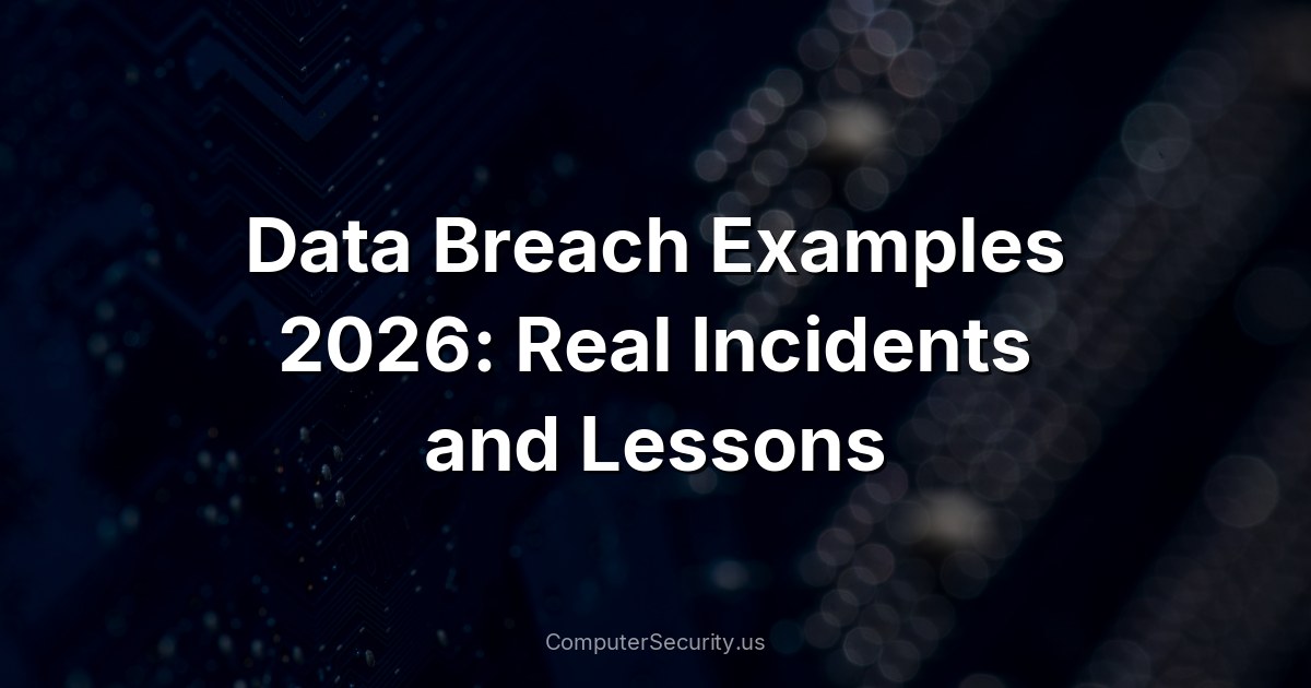 Data Breach Examples 2026: Real Incidents and Lessons
