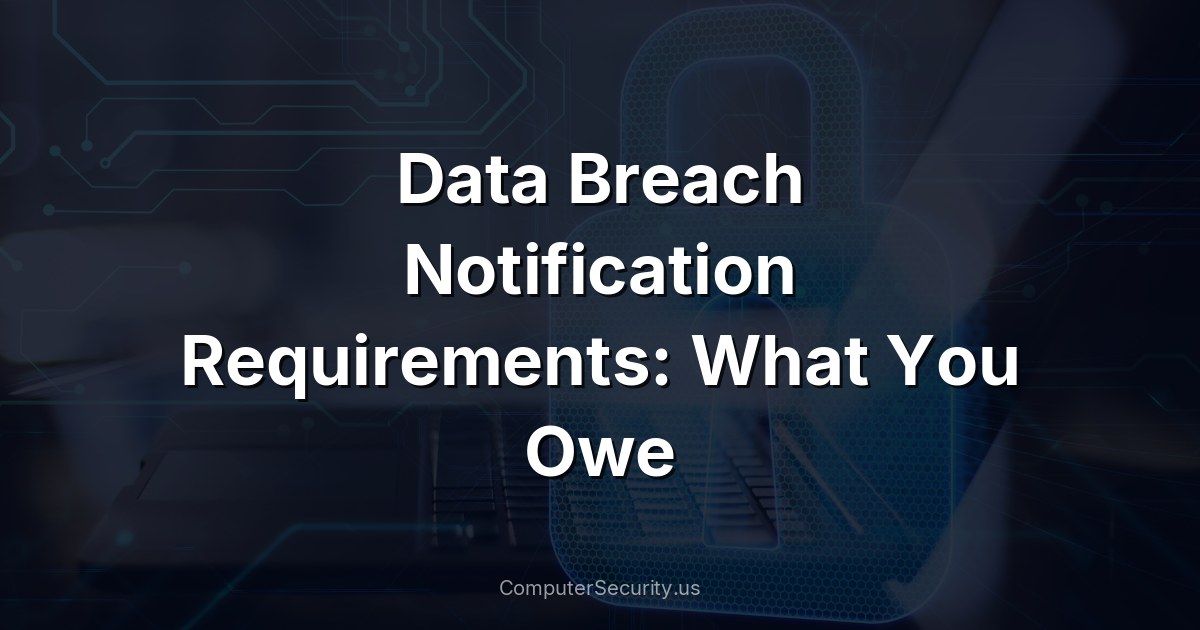 Data Breach Notification Requirements: What You Owe