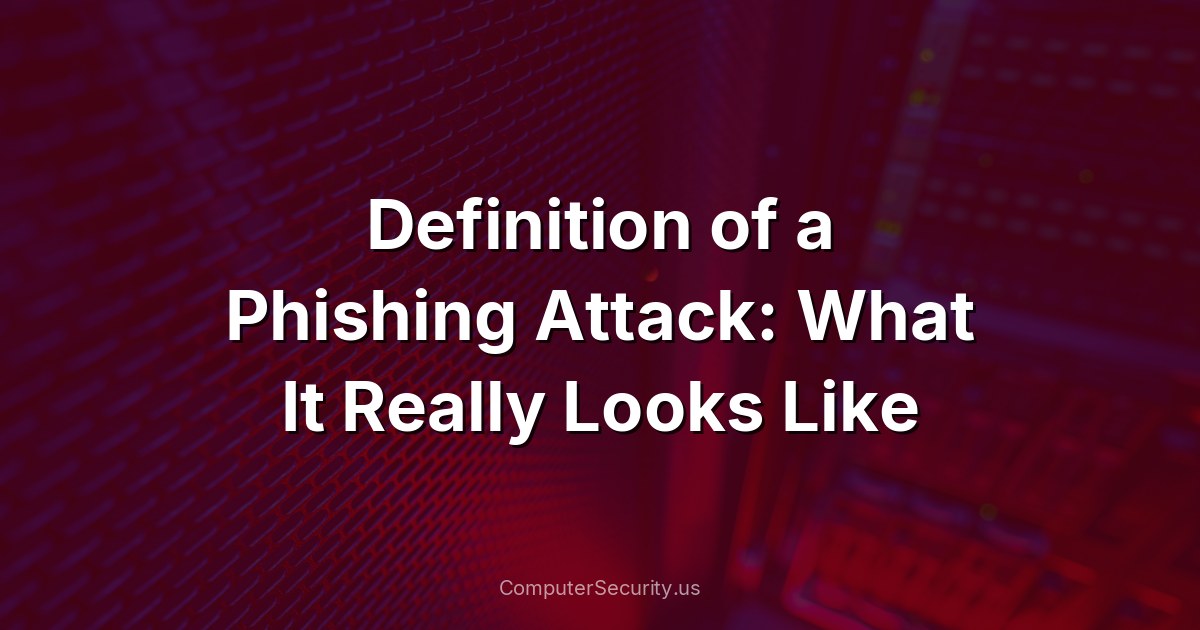 Definition of a Phishing Attack: What It Really Looks Like