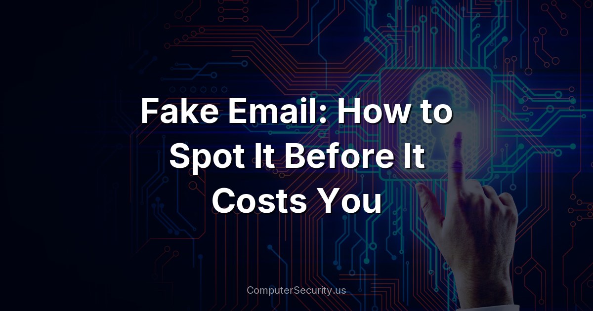 Fake Email: How to Spot It Before It Costs You