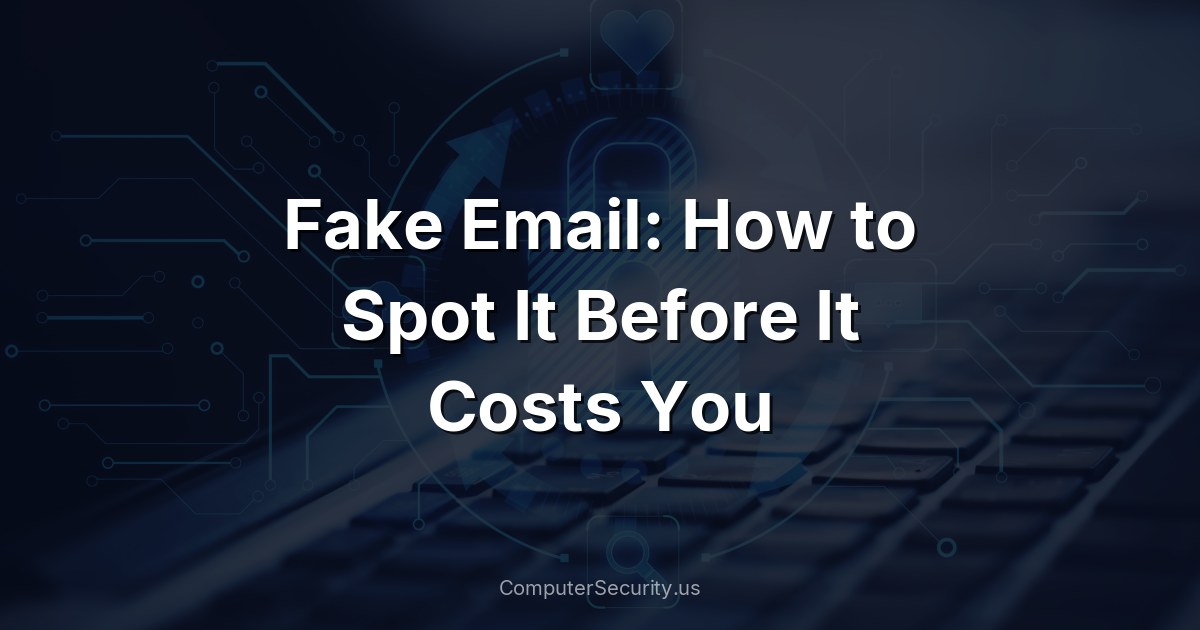 Fake Email: How to Spot It Before It Costs You