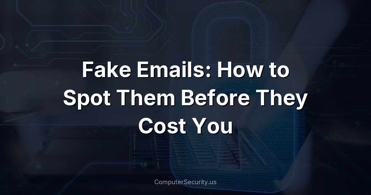 Fake Emails: How to Spot Them Before They Cost You